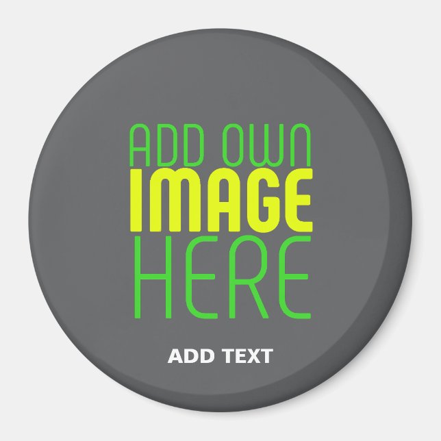 ÍMAN MODELO DE TEXTO DE IMAGEM CINZA SIMPLES EDITÁVEL M (Frente)