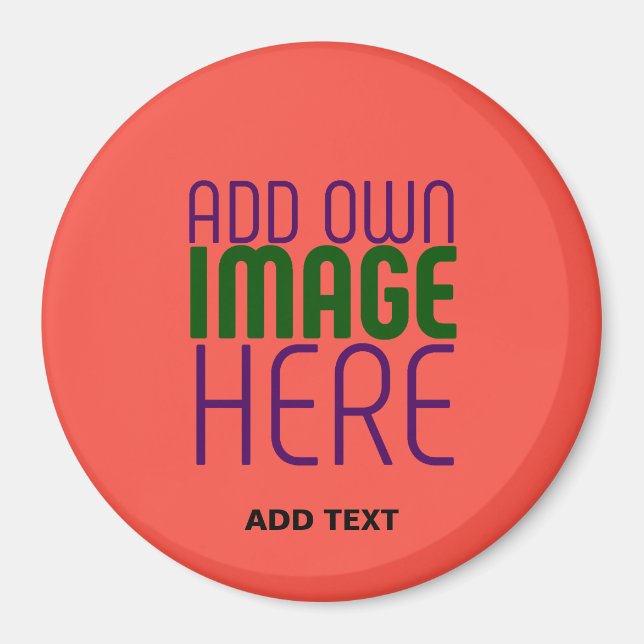 ÍMAN MODELO DE TEXTO DE IMAGEM DE LARANJA VERMELHA MODE (Frente)