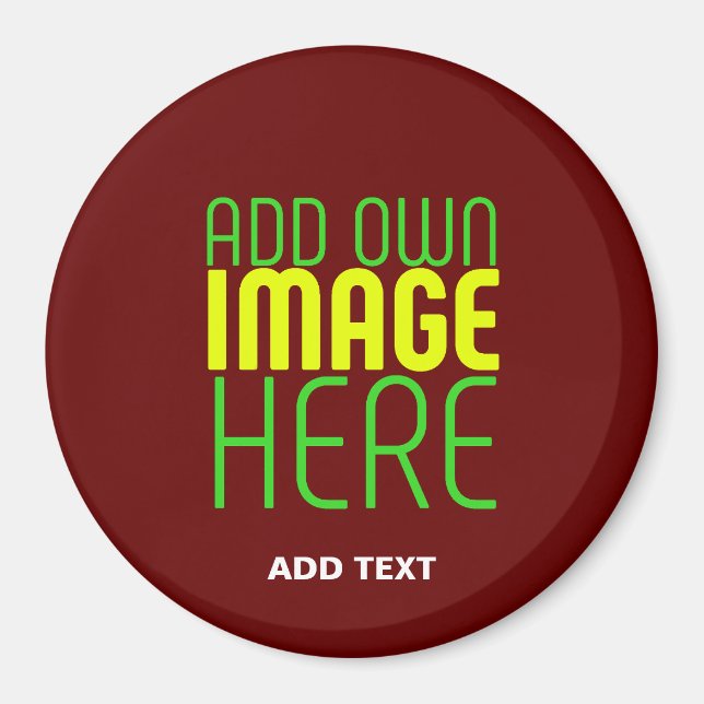 ÍMAN MODELO DE TEXTO DE IMAGEM DE ÓXBULOS SIMPLES EDITÁ (Frente)