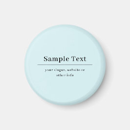 Íman Modelo de Texto Simples e Elegante | Azul Claro