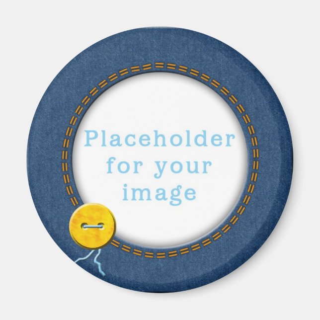 Íman Modelo "Denim & Button" (Frente)