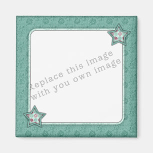 Íman Modelo - Design de Quadro de Estrela Verde