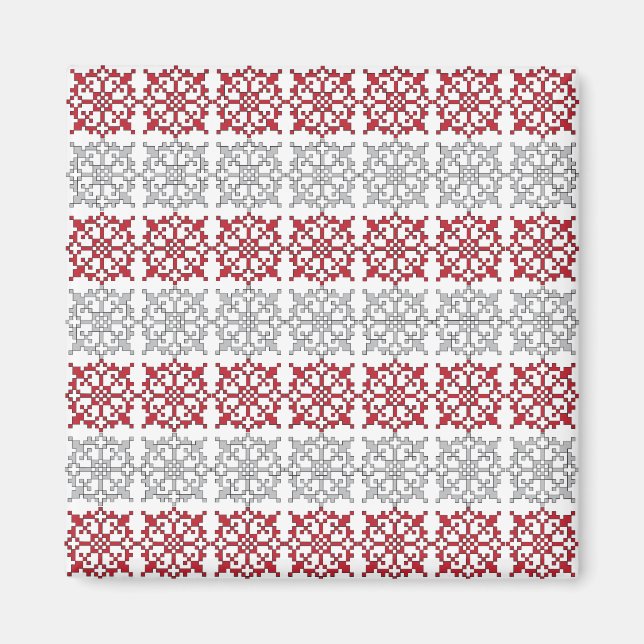 Íman Modelo geométrico I do sinal SUN letão tradicional (Frente)