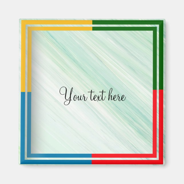 Íman Modelo — insira seu próprio texto (Frente)