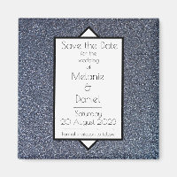 Modern Art Deco Silver Giltter Salva o Dia