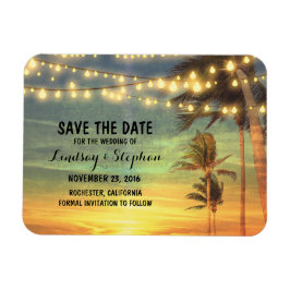 Íman Modern Beach Wedding Save The Date (O Casamento Da