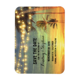 Íman Modern Beach Wedding Save The Date (O Casamento Da