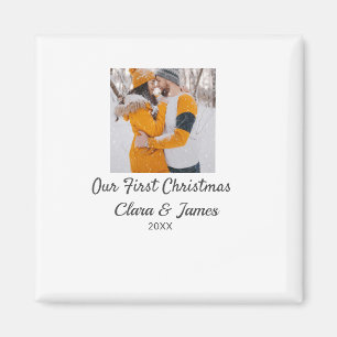 Íman Modern boho nosso primeiro nome de casal de Natal