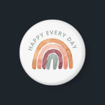 Íman Modern Boho Rainbow - Feliz Todos Os Dias -<br><div class="desc">O arco-íris moderno de cor da água do som terrestre - feliz todos os dias-ímã. Personalizável!</div>