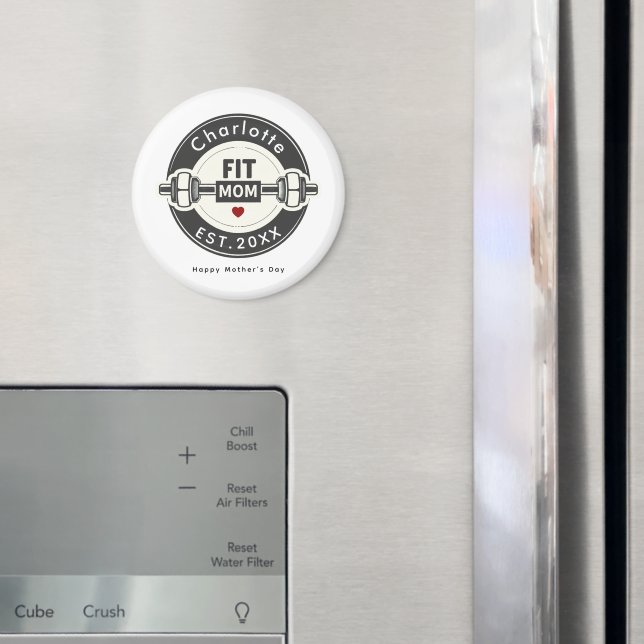 Íman Modern Fit Mom Mothers Day Fridge Magnet (In Situ (Fridge))