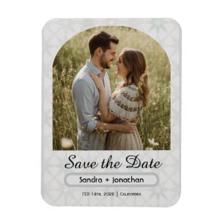 Íman Modern Minimalist Arched Photo personalized