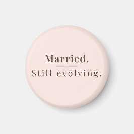 Íman Modern Minimalist Marriage Quote Fridge Magnet