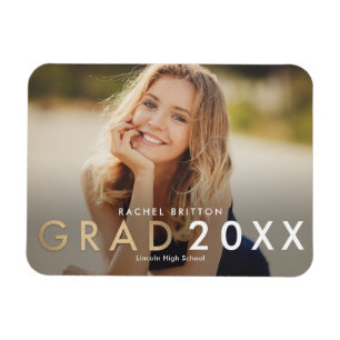 Íman Modern Mix Graduation Announment Magnet