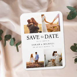 Íman Modern Photo Collage Wedding Save the Date