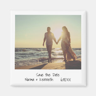 Íman Modern Salve a data Casamento instantâneo de foto