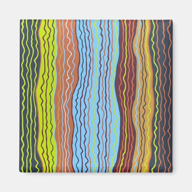 Íman Modern Squiggles 4 Magnet (Frente)