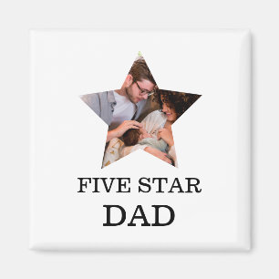 Íman Modern Unique Fathers day Five star Dad 1 photo