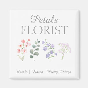Íman Moderna Marca de Florista Boutique