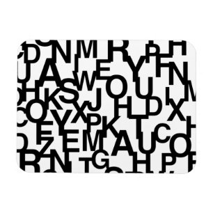 Íman Moderno, abstrato, padrão confuso com letras