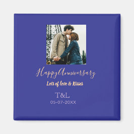 Íman Moderno Boho feliz aniversário adicione nome laran