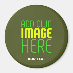 ÍMAN MODERNO EDITABLE ARMY GREEN IMAGE TEXTO MODELO
