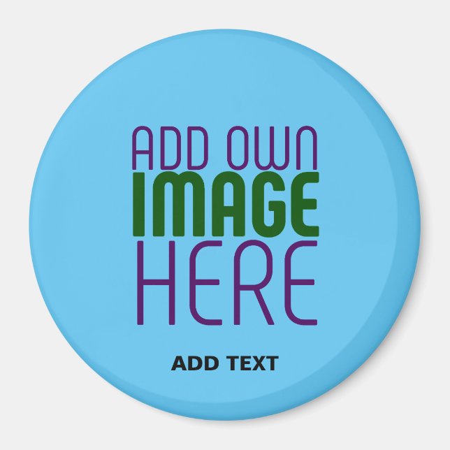 ÍMAN MODERNO EDITABLE SWAG SKY BLUE IMAGE TEXTO MODELO (Frente)