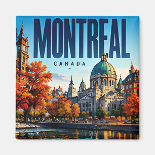 Íman 🍁 Moderno Horizonte de Montreal Estilo Urbano 🍁