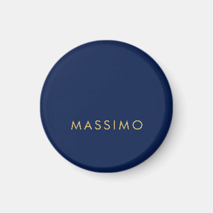Íman Moderno Minimalista Azul Ouro Profissional Tendênc