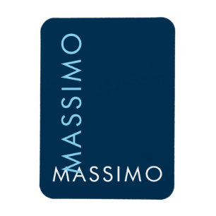 Íman Moderno Minimalista Elegante Simples Nome Azul Pru