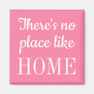 Íman moderno minimalista rosa com citação