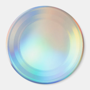 Íman Moderno Pastel Rainbow Mermaid Unicorn Holographic