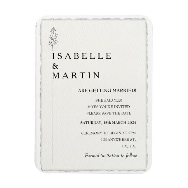 Íman Moderno Salve o Casamento de Borda Escorregada Fau (Vertical)