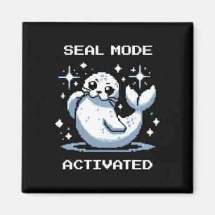 Íman Modo de Foca Ativado Pixel Art Foca Estilo de Joga