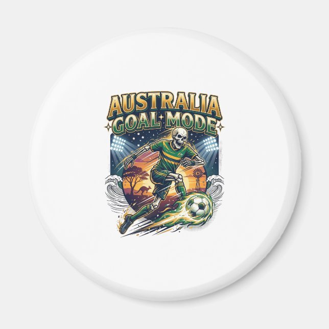 Íman Modo de Gol da Austrália Esqueleto Striker Nations (Frente)