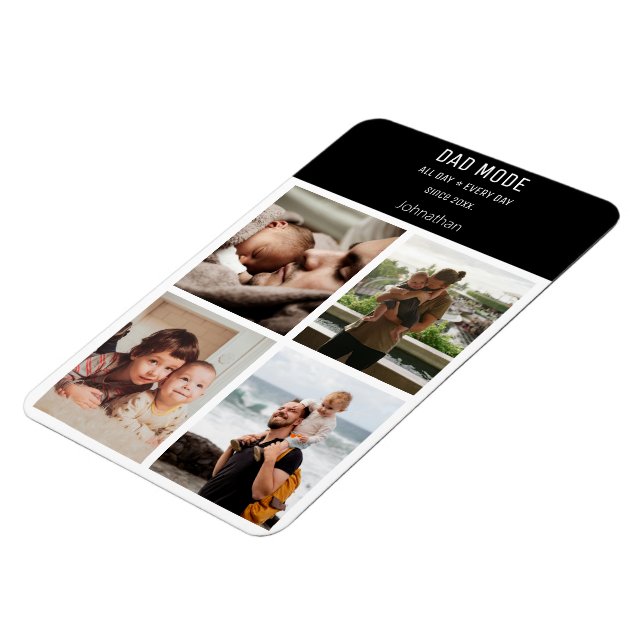Íman Modo de Pai Personalizado de Colagem de Fotografia (Left Side)