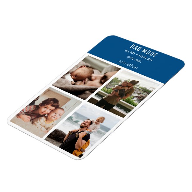 Íman Modo de Pai Personalizado de Colagem de Fotografia (Left Side)