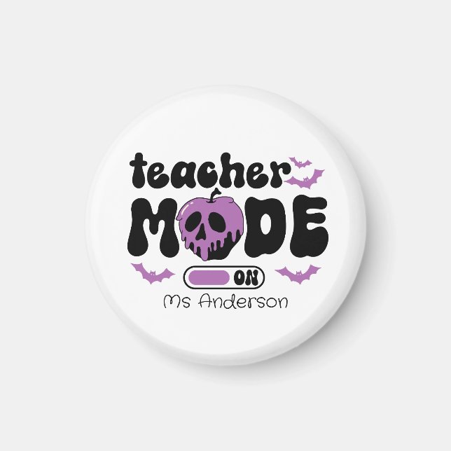 Íman Modo de Professora de Halloween Personalizado Ativ (Frente)