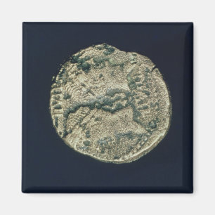 Íman Moeda com cabeças de Júlio César e de Augustus