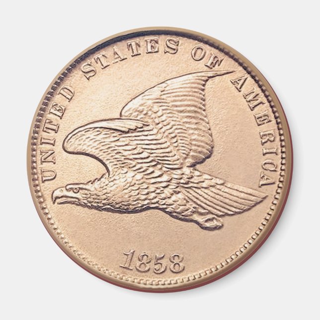 Íman Moeda de um centavo de Eagle E.U. do vôo (Frente)