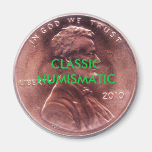 Íman Moeda de um centavo NUMISMÁTICA CLÁSSICA