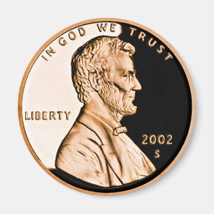 Íman Moeda Lincoln 2002 Clássica