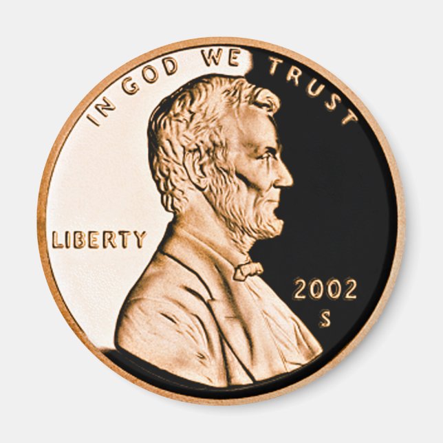 Íman Moeda Lincoln 2002 Clássica (Frente)