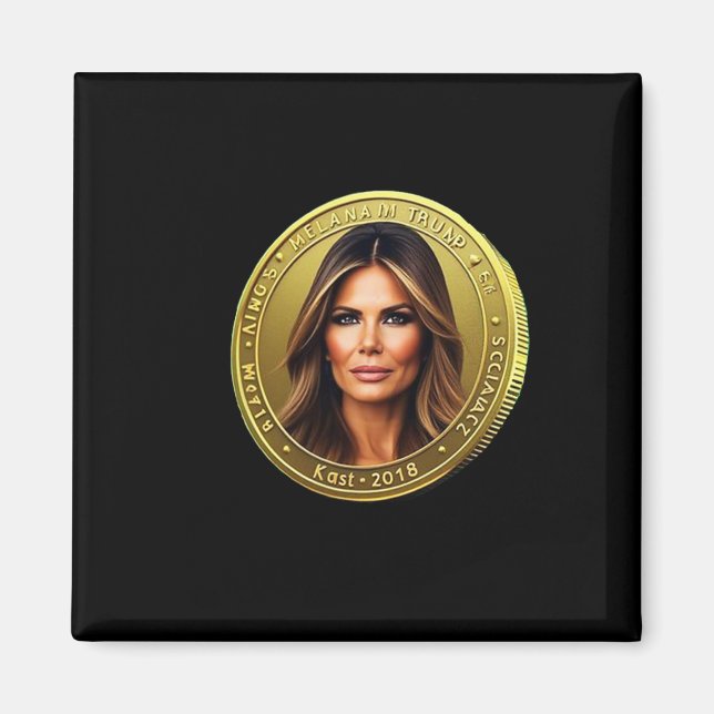 Íman Moeda Meme de Trump e Melania Lança Moeda Trum (Frente)