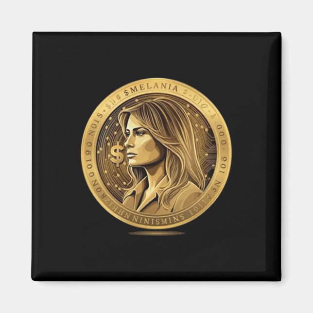 Íman Moeda Meme de Trump e Melania Lança Trum (Frente)