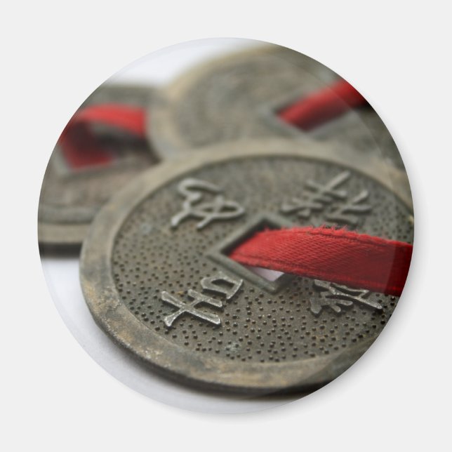 Íman Moedas de Boa Sorte Chinesas (Frente)