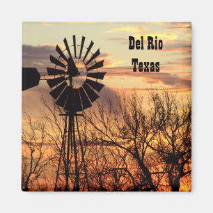 Íman Moinho de vento da lembrança de Del Rio texas
