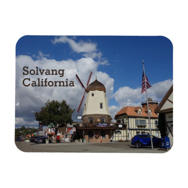 Íman Moinho Dinamarquês Solvang California Souvenir (Horizontal)