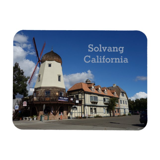 Íman Moinho Dinamarquês Solvang California Souvenir (Horizontal)