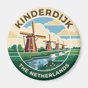 Íman Moinhos de Vento de Kinderdijk Holanda