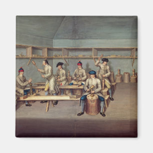 Íman Moldando as pelotas do pó